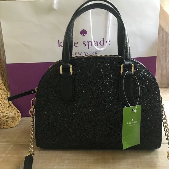 ❌SOLD❌ NWT Kate Spade Mini Reiley Black Glitter - Picture 2 of 3